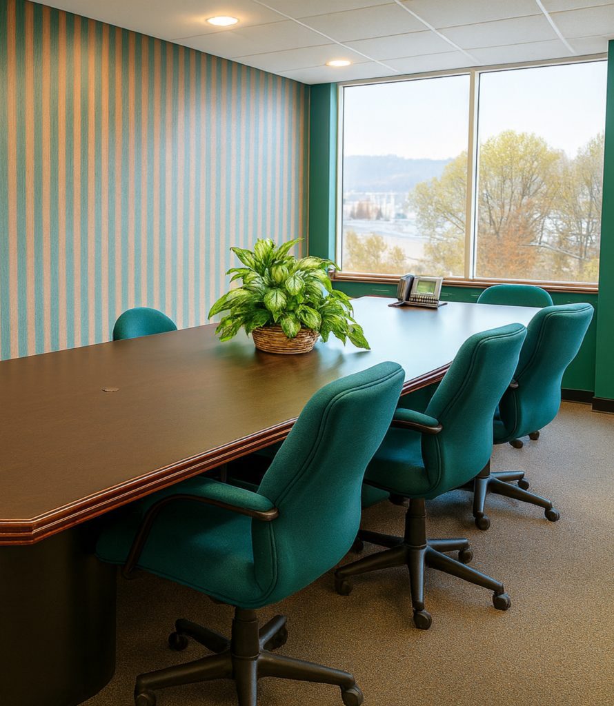 The interior of a conference room at Regency Executive Offices in Lancaster